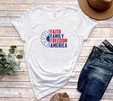 Faith, Family, Freedom America SVG for Crafting 4th of July with Silhouette and Cricut | You Get Faith Family Freedom America SVG, PNG, JPG, EPS, DXF, PDF